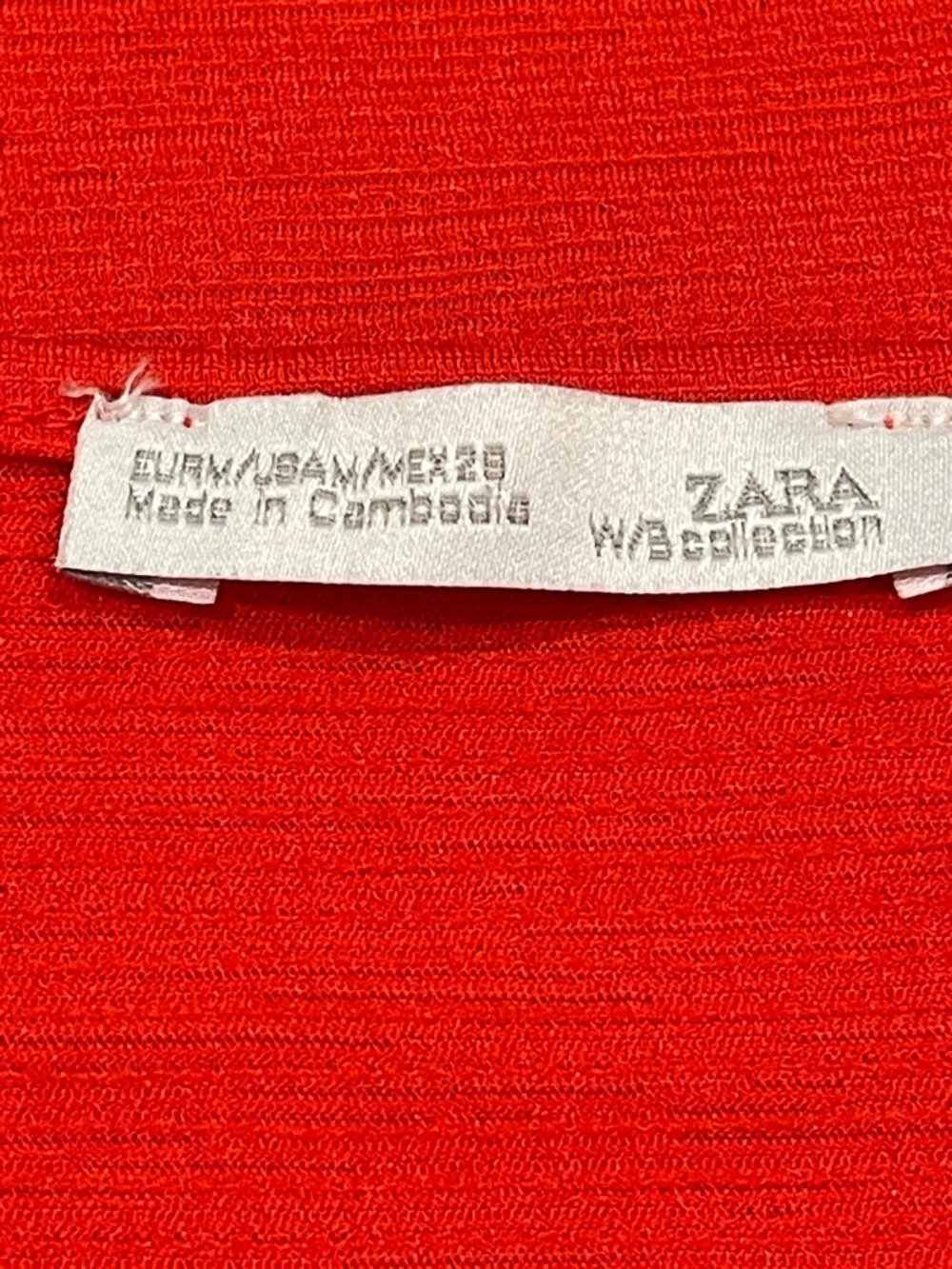 ZARA Red Asymmetrical Tank Top Draped Hem Sleeveless Size M - Picture 5 of 6